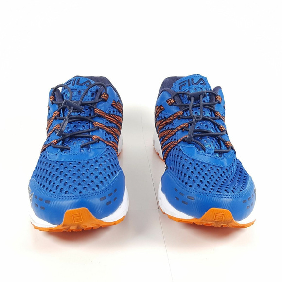 Fila Sorrento Breathable Mesh Athletic Sneakers Shoes Blue & Orange Men's‎ SZ 11 - Picture 3 of 6